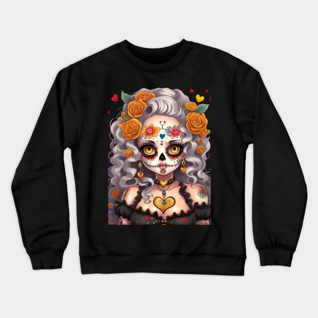 La Catrina Crewneck Sweatshirt by Absinthe Society 